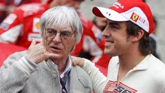 Ecclestone con alonso en la &eacute;poca del asturiano en Ferrari.