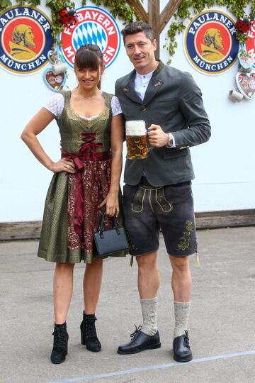 Robert Lewandowski and Anna Stachurska.