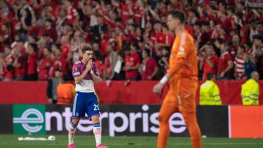 Fabio Miretti se lamenta por la derrota.