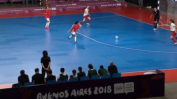 España golea en la primera experiencia olímpica del futsal