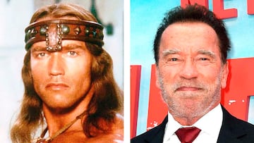 Los protagonistas de Conan el Bárbaro con Arnold Schwarzenegger