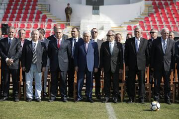 Mahmoud Abbas visitó al plantel de Palestino durante la jornada de hoy. Estas fueron las mejores postales que dejó el encuentro.