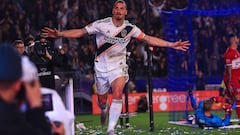 Zlatan celebrando un gol con LA Galaxy