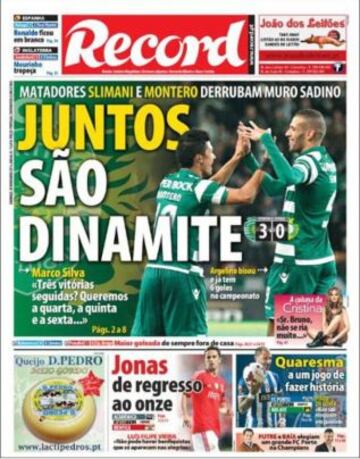 Portadas de la prensa deportiva