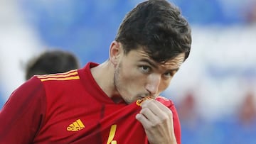 Soccer Football - International Friendly - Spain v Lithuania - Estadio Municipal de Butarque, Leganes, Spain - June 8, 2021 Spain&#039;s Hugo Guillamon celebrates scoring their first goal REUTERS/Juan Medina