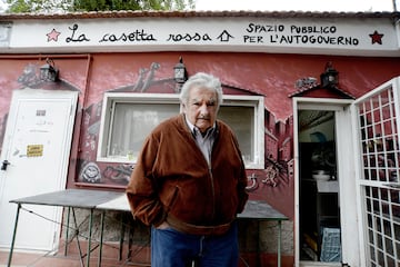 El ex presidente uruguayo Pepe M¨²jica en "casetta rossa" en el distrito de Garbatella, el 5 de noviembre de 2016 en Roma, Italia.