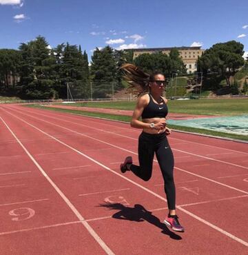 Belen Casetta, entrenándose en Madrid.