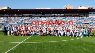El partido a beneficio de Aspanoa, entre los veteranos del Real Zaragoza y de la AFE, ha reunido a más de 20.000 aficionados en La Romareda.