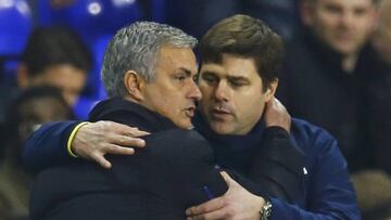 Mourinho y Pochettino en un partido de Premier en 2015