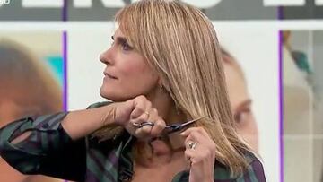 Lourdes Maldonado se corta el pelo en directo por una buena causa