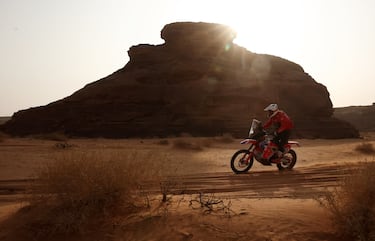 Eid Rafic del equipo Rsmoto Rally en acción durante la Etapa 3.