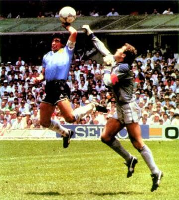 La 'Mano de Dios' de Maradona.