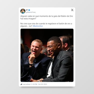 Los mejores memes del Balón de Oro 2023