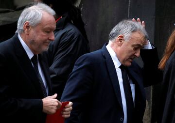 Lou Macari arrives for the funeral of former England World Cup winning goalkeeper Gordon Banks