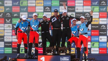 Evans, primero, y Neuville, tercero, en el podio el Rally Safari.