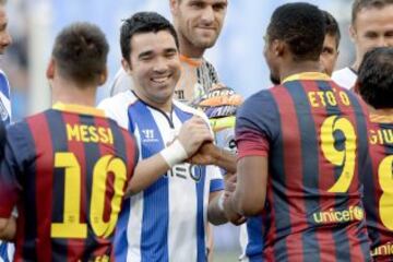 Eto'o, Messi y Deco.