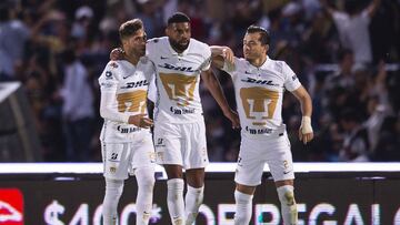  Diogo de Oliveira celebrates his goal 3-3 of Pumas during the game Pumas UNAM vs Cruz Azul, corresponding to 17th round of the Torneo Apertura Grita Mexico A21 of the Liga BBVA MX, at Olimpico Universitario Stadium, on November 08, 2021.
 
 &lt;br&gt;&lt