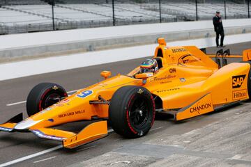 El primer test de Fernando Alonso en la Indy 500