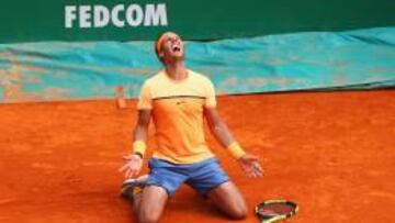 Rafa Nadal, tras clavar el ¨²ltimo drive.