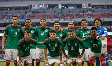 Soccer Football -  CONCACAF Nations League - Mexico v Jamaica -  Estadio Azteca, Mexico City, Mexico - March 26, 2023 Mexico players pose for a team group photo before the match REUTERS/Raquel Cunha