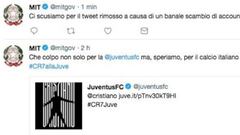 Italian transport ministry's tweet on Cristiano transfer causes stir