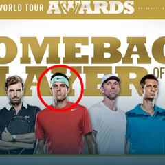 Del Potro, que subió ¡1.000 puestos!, 'Regreso del año'