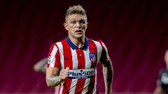 Trippier, durante un partido de Champions con el Atl&eacute;tico.