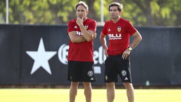 Marcelino Garcia Toral en un entrenamiento en Paterna.