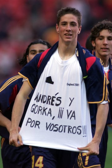 Fernando Torres marc¨® el gol de la victoria en la final del Europeo Sub-16. En su gol se acord¨® de su amigo Andr¨¦s.