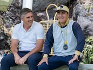 Efraín Juárez (der) está con Luciano Zavagno (izq), jefe de scouting en Sudamérica del Manchester City.