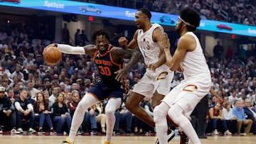 After leaving Game 5 against the Cavaliers with an ankle sprain, the Knicks’ leading scorer is listed as questionable for Game 1 against the Heat.