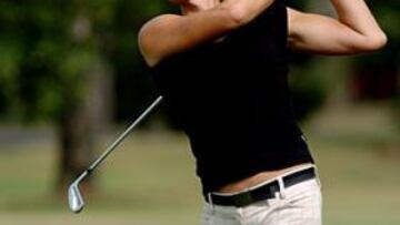 <b>DISCRETO DEBUT. </B>La danesa se quedó a nueve golpes del líder en el primer recorrido.