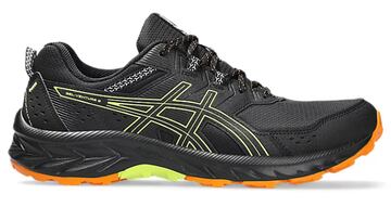 Zapatillas de running Asics Gel Venture 9 de color negro, naranja y lima en Amazon