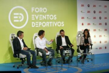 Fernando Escartín (Presidente de la Peña Ciclista Edelweiss), José Antonio Ponseti (Cadena Ser), Aitor Jiménez y Belén Bardaji (Directora de Patrocinios de Ibercaja).
