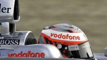 <strong>BUEN DÍA.</strong> El finlandés completó 96 giros al trazado jerezano, en el que hoy el viento dio una tregua a los equipos.