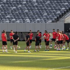 El Atlético entrena antes del derbi en EE.UU.