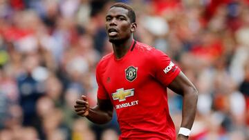 El centrocampista francés del Manchester United, Paul Pogba, durante un partido.