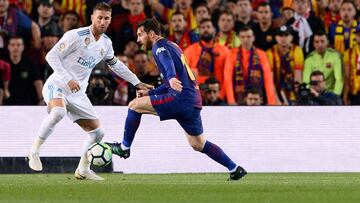 Ramos y Messi en un clásico.