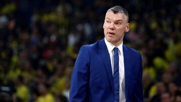 Sarunas Jasikevicius, entrenador del Zalgiris, durante el partido contra el Fenerbahçe.