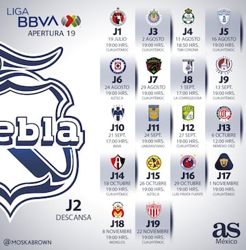 El calendario de partidos de tu equipo de la Liga MX