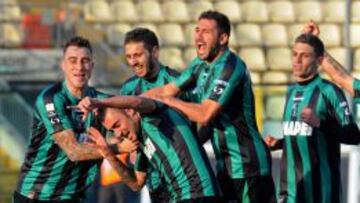 ALEGRÍA. Los jugadores del Sassuolo están a punto de ascender.