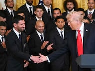 President Donald Trump met with the reigning MLS Cup champions, Inter Miami, at the White House on Thursday.