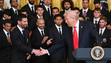 President Trump provides Iran update alongside Lionel Messi