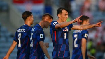 Budimir celebra su gol ante Gibraltar.