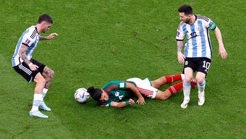 Primer tiempo de México vs Argentina tuvo 16 faltas