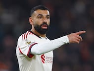 Soccer Football - Premier League - AFC Bournemouth v Liverpool - Vitality Stadium, Bournemouth, Britain - January 24, 2026 Liverpool's Mohamed Salah reacts Action Images via Reuters/Matthew Childs EDITORIAL USE ONLY. NO USE WITH UNAUTHORIZED AUDIO, VIDEO, DATA, FIXTURE LISTS, CLUB/LEAGUE LOGOS OR 'LIVE' SERVICES. ONLINE IN-MATCH USE LIMITED TO 120 IMAGES, NO VIDEO EMULATION. NO USE IN BETTING, GAMES OR SINGLE CLUB/LEAGUE/PLAYER PUBLICATIONS. PLEASE CONTACT YOUR ACCOUNT REPRESENTATIVE FOR FURTHER DETAILS..