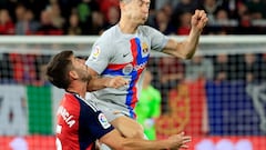 The Polish striker will miss three games for the Catalans as he serves a suspension for disrespecting the referee