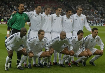 El once inicial del Real Madrid para la final fue el compuesto por: César (Casillas, 68'), Salgado, Hierro, Helguera, Roberto Carlos, Figo (McManaman, 61'), Makelele (Flavio, 73'), Solari, Zidane, Raúl y Morientes.