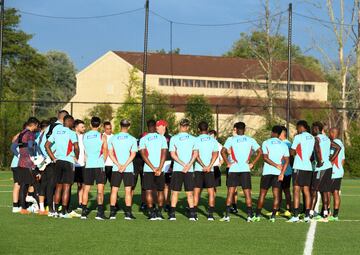 La Selección Colombia tuvo su primera sesión de entrenamiento en campo con miras al partido ante Guatemala en New Jersey.