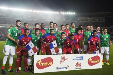 Clasificación para el Mundial de Rusia 2018, desde el Estadio Rommel Fernández, 15 de noviembre del 2015.
Néstor Araujo, Diego Reyes, Jonathan Dos Santos, Marco Fabián, Rafael Márquez. . .